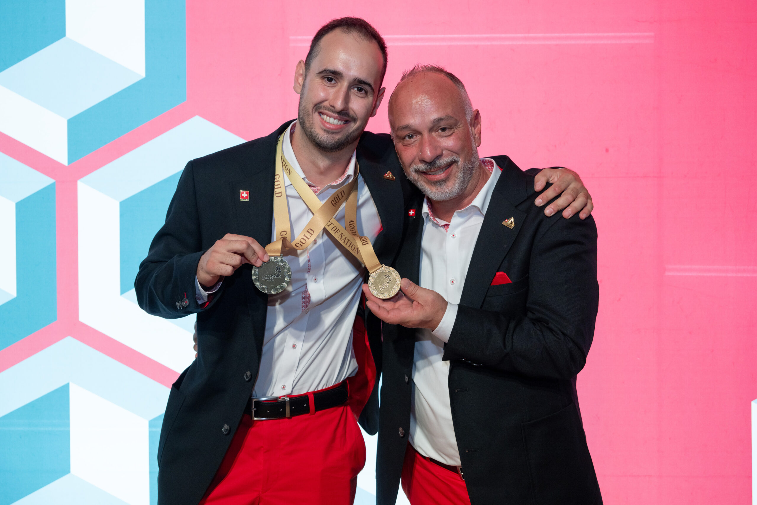 10.09.2023; Zrich; Euroskills Gdanks 2023 - Welcome Event in Zrich - Giorgio  Besomi (Skill 50), Floor Laying / Boden-Parkettleger EFZ / Poseur de sol-parquet CFC / Posatore di pavimenti - parquet AFC (Foto: SwissSkills/Michael Zanghellini)