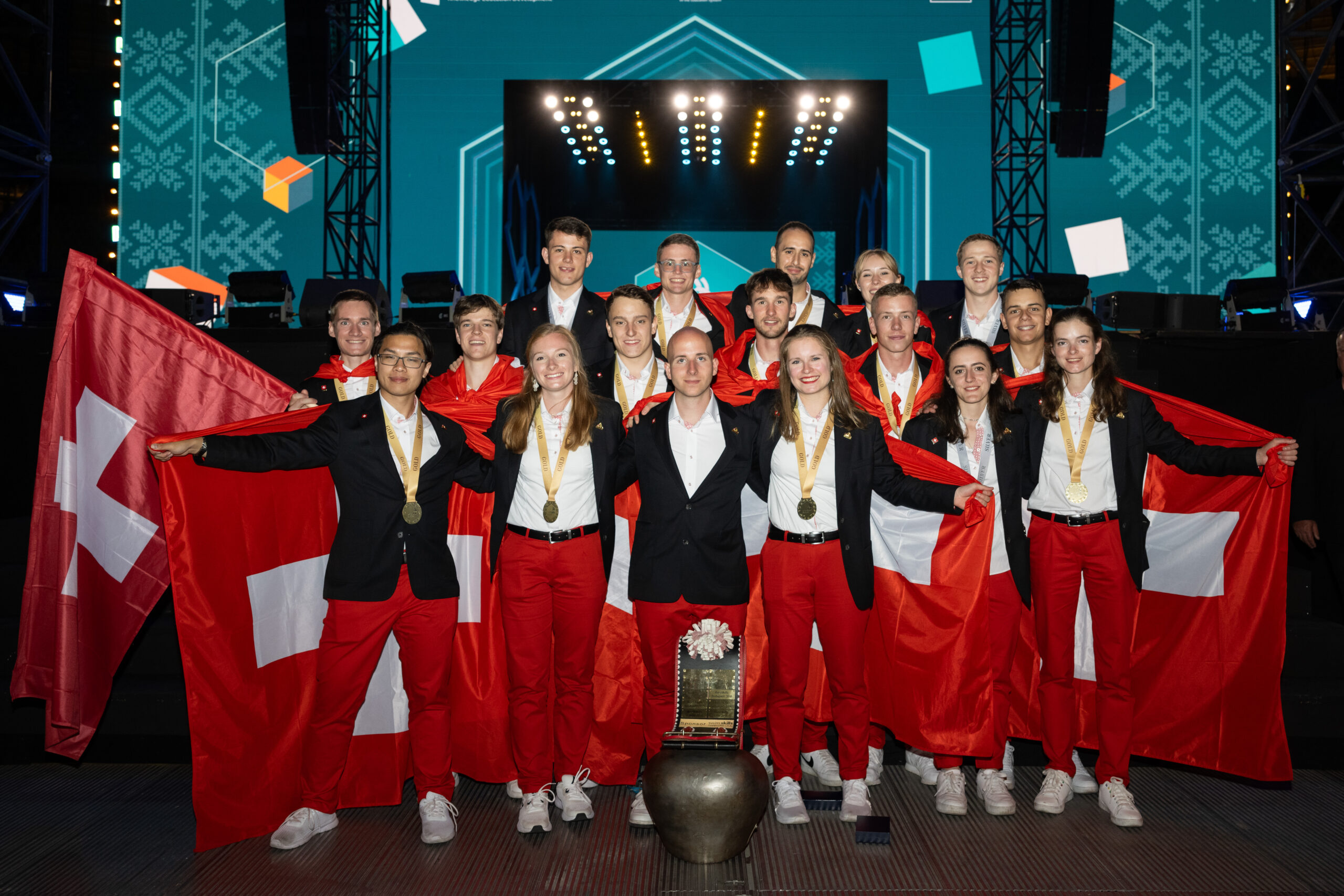 09.09.2023; Danzig; Euroskills Gdanks 2023 - Teamfoto mit allen Kandidaten an der EuroSkills 2023 in Gdansk  (Foto: SwissSkills/Michael Zanghellini)